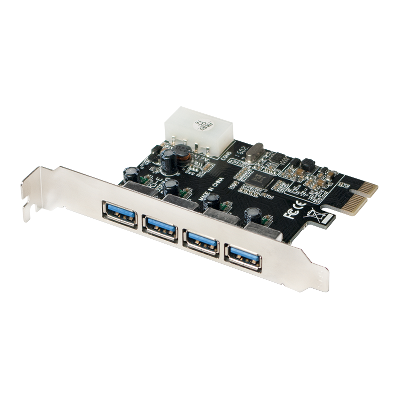 PCI-Express kort - 4 port USB 3.0