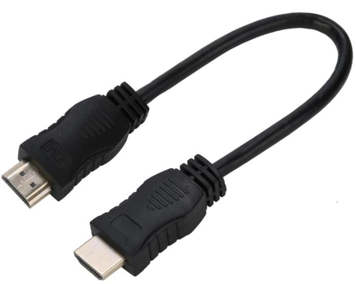 HighSpeed HDMI 1.4 kabel - 2 x HDMI han m.E, Sort (0,2m)