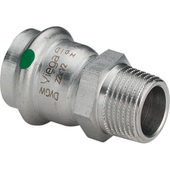 42 mm x 1.1/2" Overgang Sanpress Inox, muffe/nippel