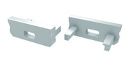 Endestykke til LED profil type D - Hvid m. hul (1 stk.)