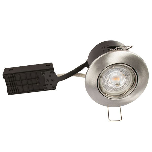 LED spot 5W dæmpbar flimmerfri 3000K 450Lm - Rund, børstet