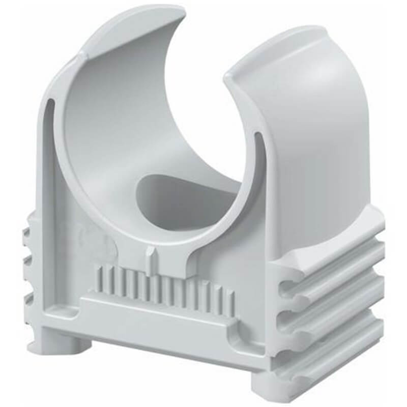 Rørholder lysegrå 16mm for plast rør