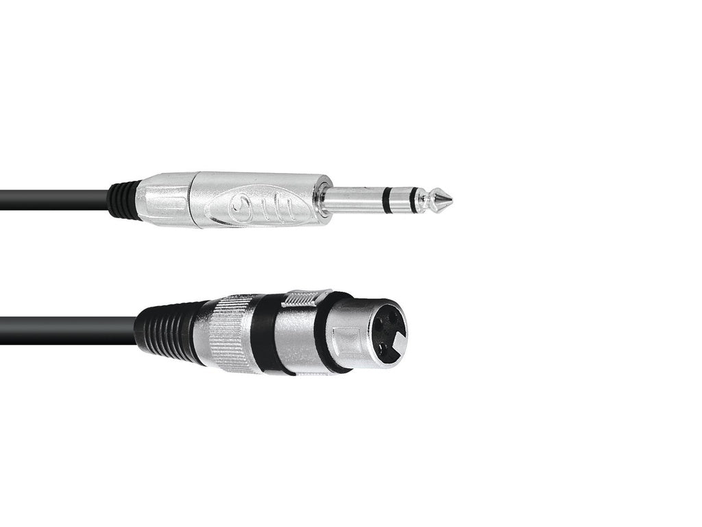 Audio adapterkabel - XLR hun til 6,3mm st. JACK han (2m)