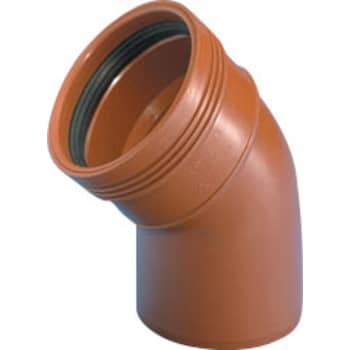 Wavin 200 mm 45 gr. PP-kloakbøjning