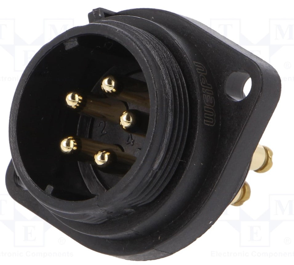 SP21 fatning - 5pol han, 1.5mm², 30A, kabinet (IP68)