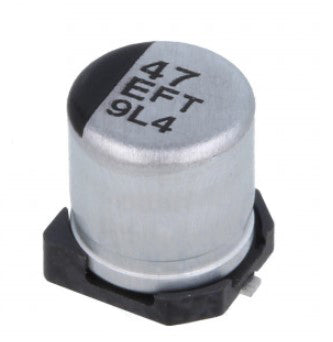 SMD elektrolytkondensator - 47uF / 25V, C hus (FT)