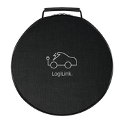 Beskyttelsestaske til EV ladekabel, rund, Nylon, Sort