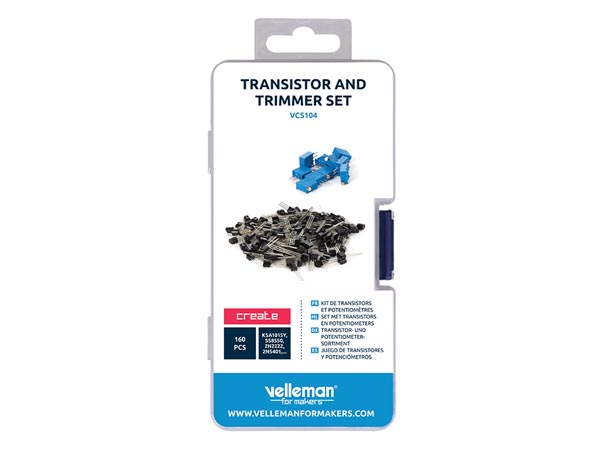 Transistor og trimmepotmeter sortiment (160 dele)