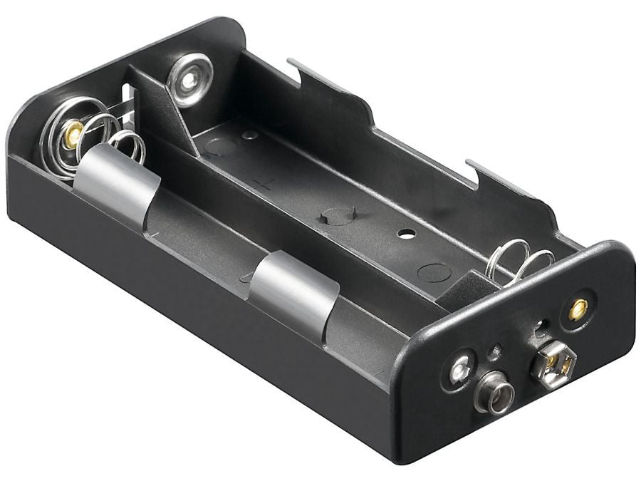 Batteriholder til 4xC bat. (m. knapterminaler)