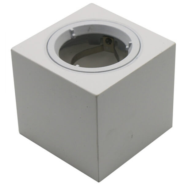 Gips firkantet påbygningslampe GU10 - Hvid