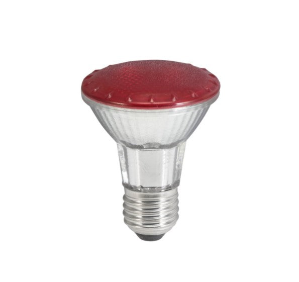 PAR20 LED spotpære - 240V / 6W 35°, E27, Rød