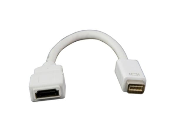 Mini DVI/HDMI adapter - Mini DVI han > HDMI hun, Hvid (0,2m)