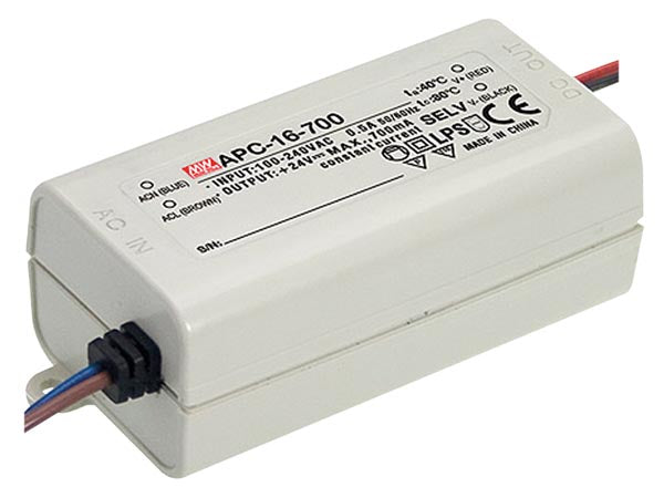 Konstantstrøm LED driver - 350mA, 12-48V, 16,8W (IP42)