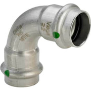 22 mm Bøjning Sanpress Inox 90° muffe/muffe
