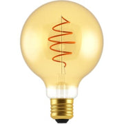 LED-Deko E27 G95 Spiral Globe 5W, dæmpbar, guld