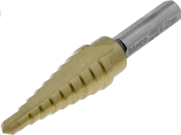 HSS-TIN pladebor - 4-12mm trappebor, 1/4" (6,3mm)