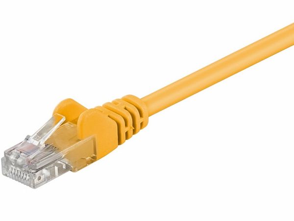 UTP netværkskabel - CAT5E, 2 x RJ45, Gul (20m)