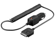12/24V billader til iPhone/iPod 1000mAh Sort (1,5m spiral)