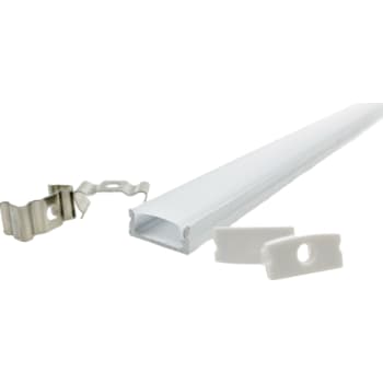 Alu profil 2 hvid 17,1 x 8mm. Max. bredde på led strip 12mm.