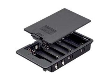 Batteriholder til 6xAA batteri, til panelmontage
