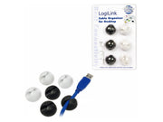 Selvklæbende gummi-kabelholdere - Hvid & Sort (6 stk.)