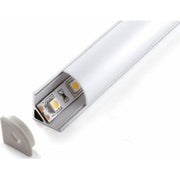 Alu Profil 6, hjørne profil, 2000 x 16 x 16 mm, alu/opal