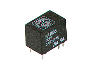 Miniature relæ - 24VDC / 3A, 1 x skifte (N4100S)