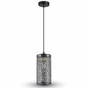 Pendel lampe med mønster E27 - Sort