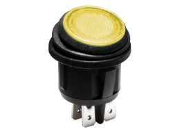 Vippekontakt - 2P OFF-ON (DPST) 20A/12Vdc Gul LED (IP65)