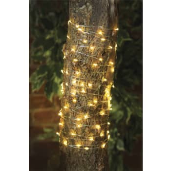 Veli solcelle lyskæde 200 varm hvid mikro led, 20m + 3m