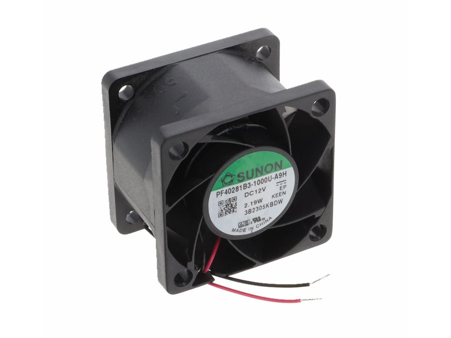 DC blæser - 40x40x28mm 12Vdc 587mA 7W, kugleleje, 2-ledn.