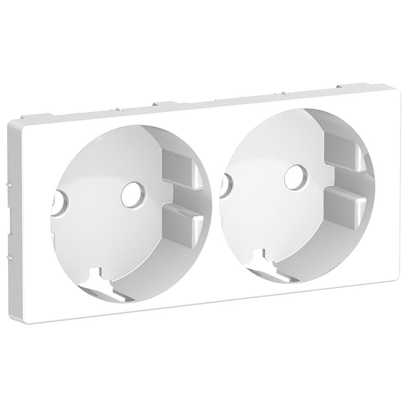 LK Fuga afdækning til 2m stikkontakt med sidejord - hvid