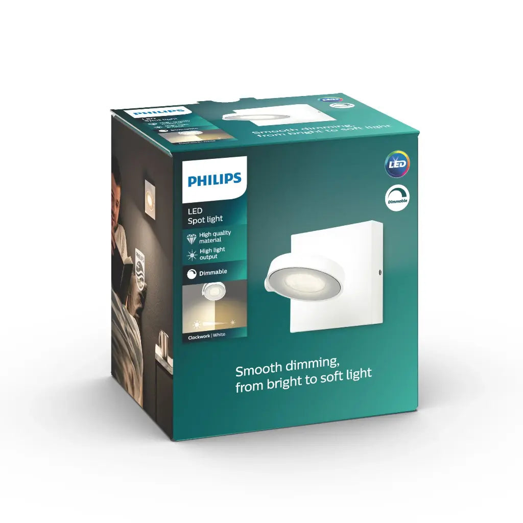 CLOCKWORK single spot LED white 1x5W SEL DIM