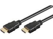 HDMI 2.0 kabel m. ethernet - 2 x A han forgyldt, Sort (5m)