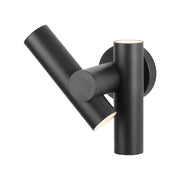 2-vejs spot væglampe med LED-modul, 600lm, 4000K, sort, IP44, 6W, 620lm