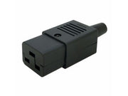 Apparatstik - IEC320-C19 (US) hun, 250V/16A, Sort