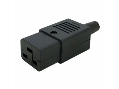 Apparatstik - IEC320-C19 (US) hun, 250V/16A, Sort