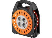 Kabeltromle - 4 x CEE7/3 udtag, termoafbryder, 3500W (25m)