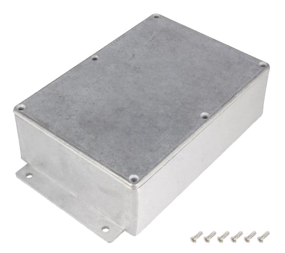 Aluminiumskabinet m. flanger, 171x121x55mm (IP66)