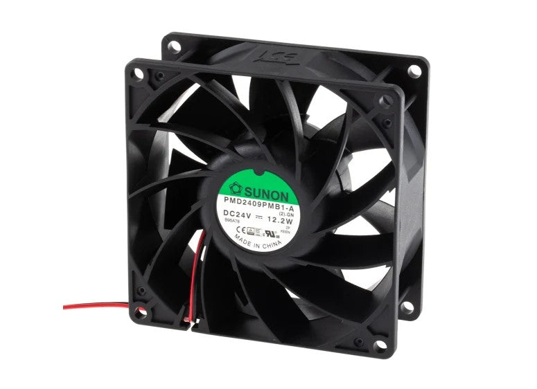 DC blæser - 92x92x38mm 24Vdc / 12,2W m. kugleleje