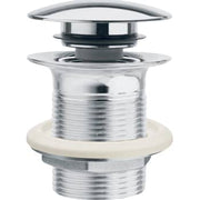 1.1/4" push-up bundventil uden overløb krom