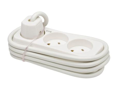 EDB 3-stikdåse 1,5m grå 250V