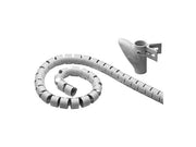 Fleksibel kabelsamler - Ø20mm, Lysegrå (2,5m)