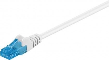 CAT6a patchkabel - U/UTP, halogenfri, CU, Hvid (15m)