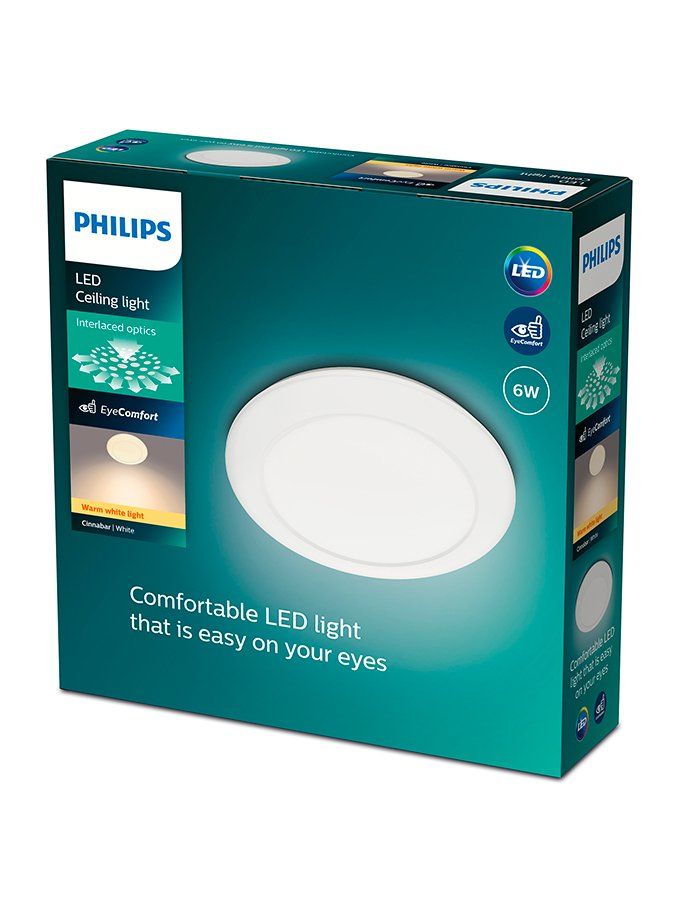 Cinnabar 2700k ceiling lamp white 6W