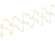 LED lyskæde - 2 x 20 LEDs, varm hvid, timer (1,05m)