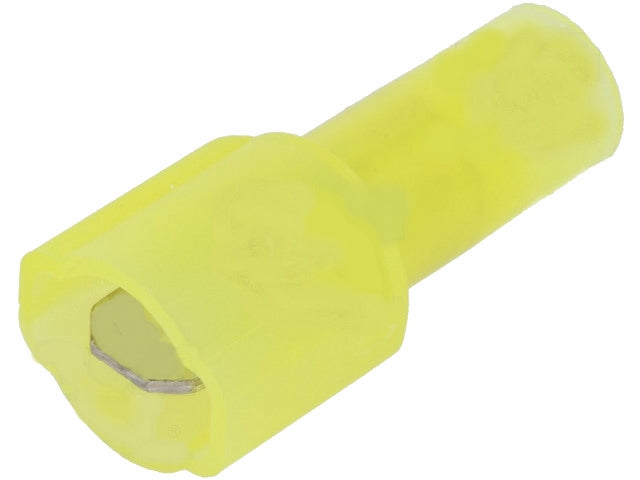 Spadestik til strømtyv - 6,3mm, Gul