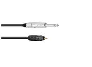 Prof. audiokabel - 6,35mm JACK han til RCA(Phono) han (2m)