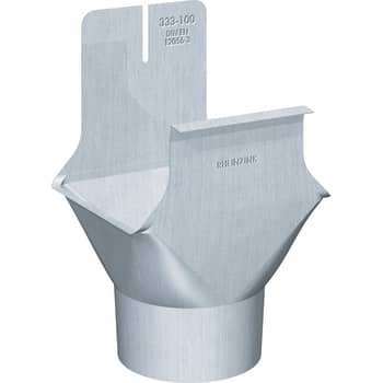 333 x 76 mm Rheinzink expansionstudstykke halvrund