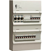 Færdigmonteret gruppetavle - HPFI, Tarif - 2x16A 3P+N, 3x13A 1P+N - Grå